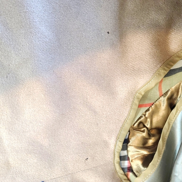 Burberry Women’s Vintage Tan Nova Check Trench Coat–Wool Lined–Size 14 XX-Long - Picture 8 of 16